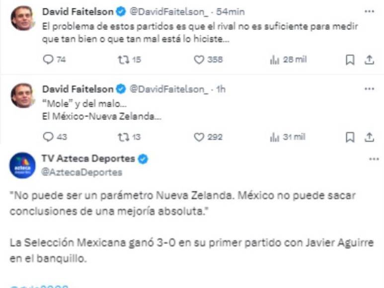 Faitelson molesto: Lo que dicen medios tras juego de México ante Nueva Zelanda