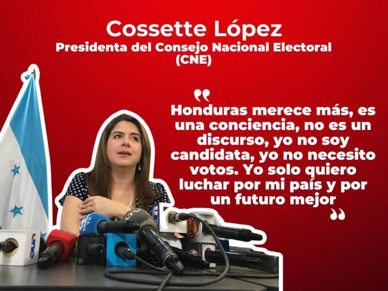 Las frases de Cossette López tras asumir presidencia del CNE