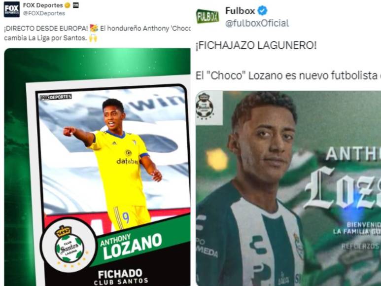 Antony “Choco” Lozano llega al Santos Laguna y así reaccionó la prensa de México