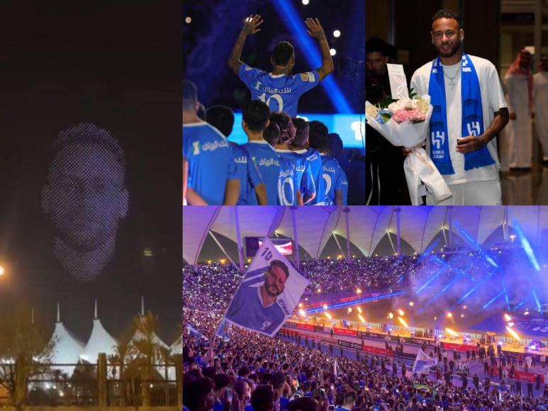 Hologramas y juegos de luces: la futurista presentación de Neymar en Arabia Saudita