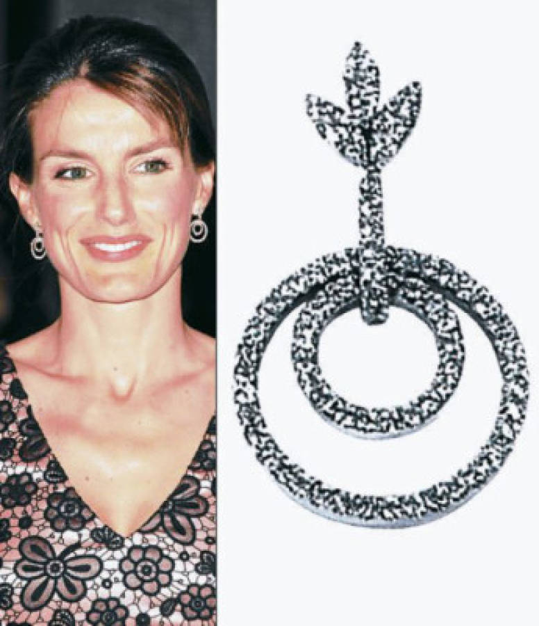 Diamantes y oro blanco en el joyero de Letizia