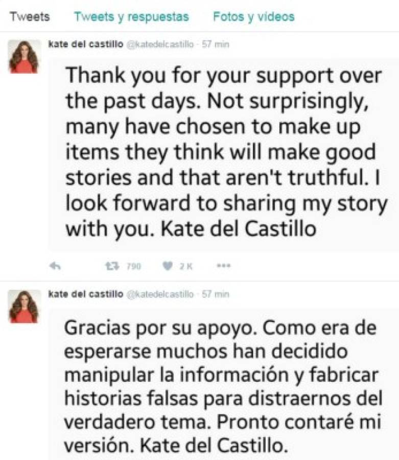 Kate del Castillo se pronuncia sobre su relación con 'El Chapo'