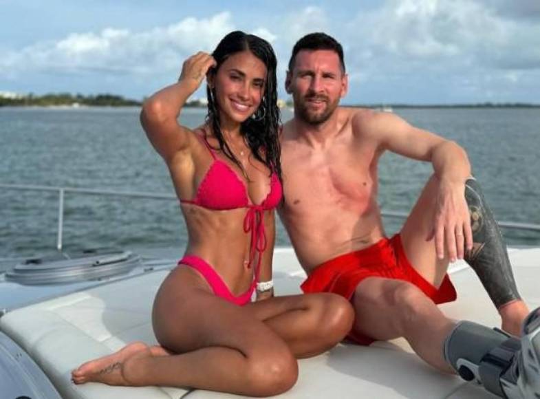 Antonela Roccuzzo y Messi disfrutan de sus vacaciones en yate de lujo en Estados Unidos