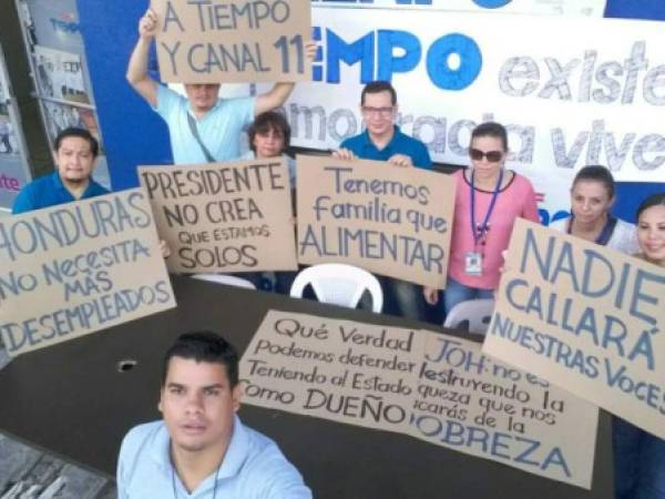 Los exempleados de Diario Tiempo exigen el pago de sus derechos laborales, tal y como lo han venido haciendo los últimos meses (foto de referencia).