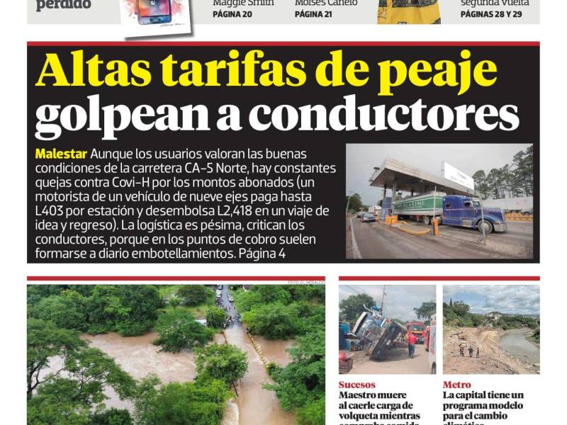 Altas tarifas de peaje golpean a conductores