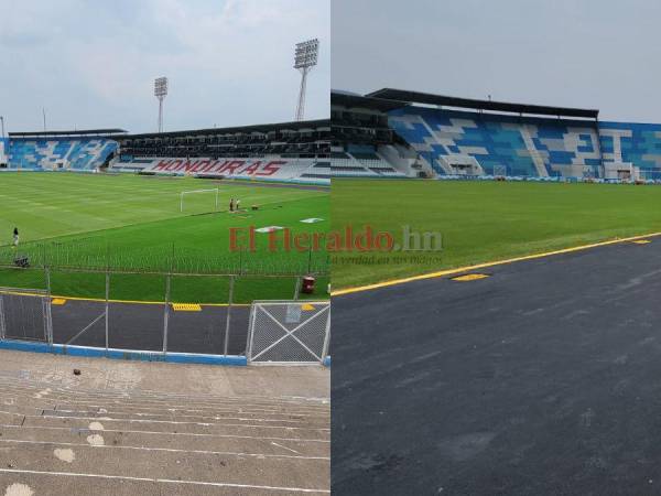 A pocos días de que ruede el balón para conocer al campeón del fútbol hondureño, el Estadio Nacional de Tegucigalpa afina los últimos detalles para reabrir sus puertas con el decisivo duelo entre Olimpia y Olancho FC. El lente de EL HERALDO captó de cerca los últimos preparativos en el coloso capitalino.