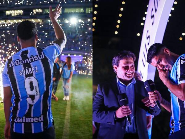 El exfutbolista del Barcelona tuvo un recibimiento digno de una superestrella en su presentación oficial con el Gremio de Brasil.