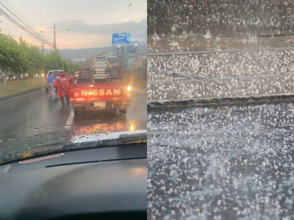 Una intensa lluvia con granizos sorprendió a los capitalinos en horas de la tarde de este sábado. El frío clima acompañado de actividad eléctrica y potentes vientos ocasionó tráfico vial y suspensión de energía en varias colonias de Tegucigalpa. A continuación una recopilación de las fotografías compartidas por los capitalinos en las redes sociales.