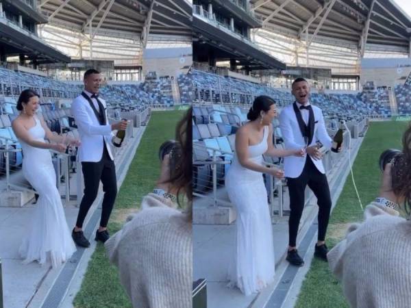 El Misilito Arriaga sorprendió a todos al contraer matrimonio con su prometida de 23 años, Daniella Zavala. La ceremonia se llevó a cabo en el estadio del Minnesota United de la MLS. Aquí los detalles la boda.