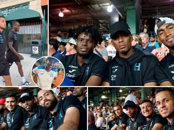 Los jugadores de la Selección Nacional de Honduras al estadio de los Astros de Houston, equipo donde juega el catracho Mauricio Dubón. Fotos: Emma Ramos.