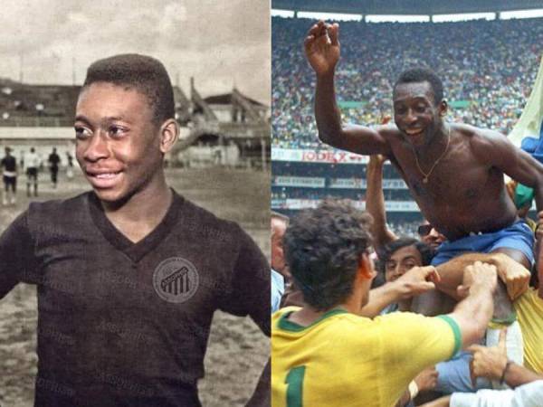 Pelé firmó su primer contrato profesional con el Santos FC a la edad de 15 años.