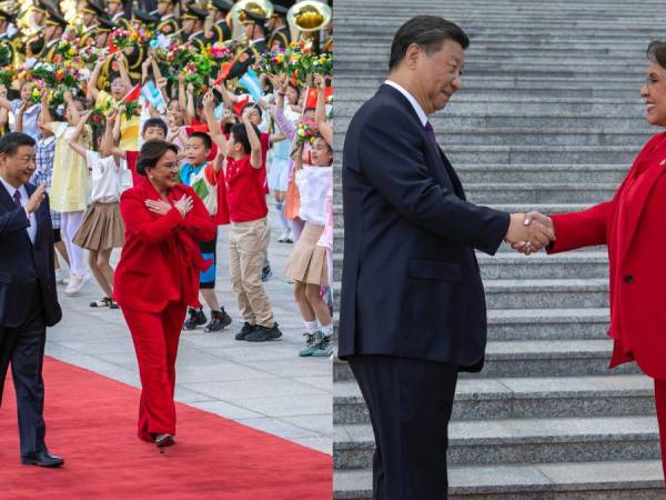 El presidente de China, Xi Jinping, ofreció una gran ceremonia de bienvenida en honor de la mandataria de Honduras, Xiomara Castro. La reunión entre ambas delegaciones se llevó a cabo en el Gran Palacio del Pueblo. Aquí las imágenes del cálido recibimiento.