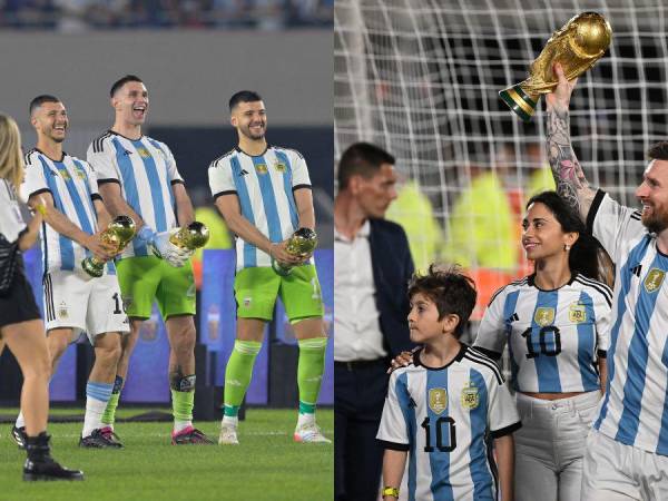 Tres meses después de haber derrotado a Francia en la final, Argentina volvió a la cancha y en el Monumental de River Plate desató la locura en una noche para la historia. A continuación las mejores imágenes del festejo de la Albiceleste.