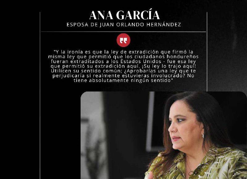 Frases de Ana García tras segundo día de juicio de Juan Orlando Hernández