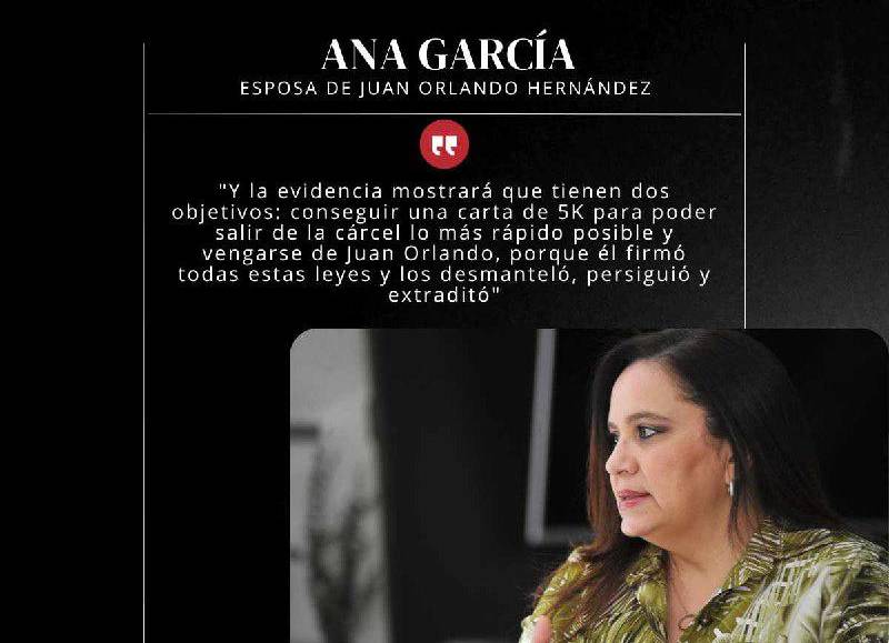 Frases de Ana García tras segundo día de juicio de Juan Orlando Hernández