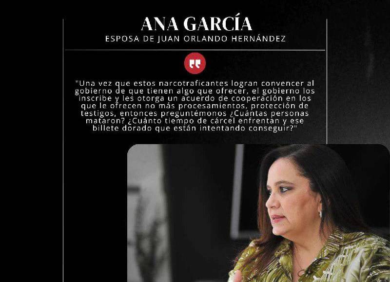 Frases de Ana García tras segundo día de juicio de Juan Orlando Hernández