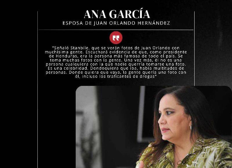 Frases de Ana García tras segundo día de juicio de Juan Orlando Hernández