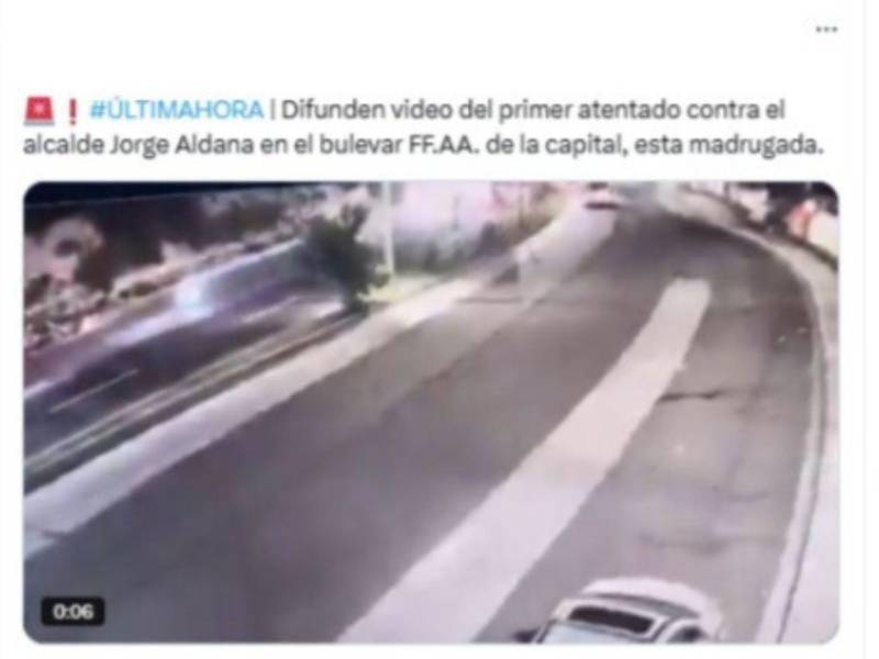 Captura de pantalla al video que supuestamente muestra el atentado contra el alcalde Jorge Aldana.