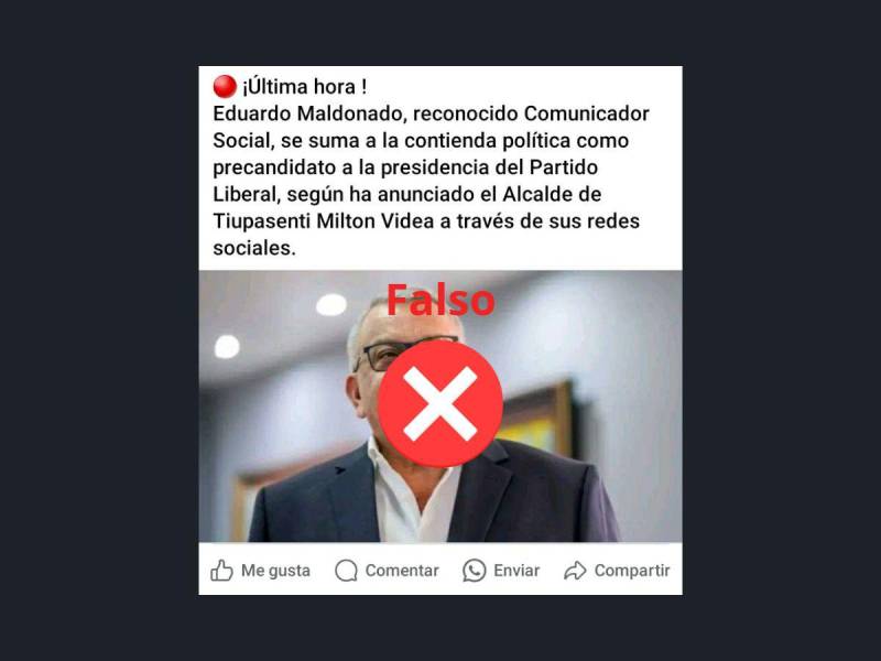 Captura de pantalla a una publicación de Facebook realizada el 7 de mayo de 2024.