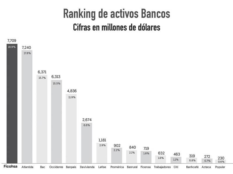 <i>Banco Ficohsa lidera en activos en Honduras, de acuerdo con el ranking de la Comisión Nacional de Banca y Seguros (CNBS).</i>