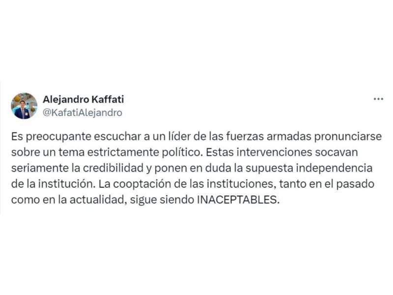 Acusan a jefe de las FFAA de tomar posturas a favor de Libre por respaldo a Ley de Justicia Tributaria