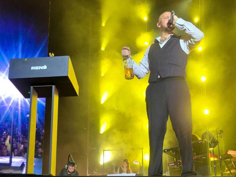 El cantante puertorriqueño Residente durante su concierto este sábado en San Juan.