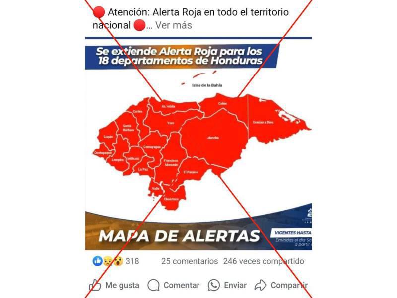 Captura de pantalla realizada a una publicación de Facebook.