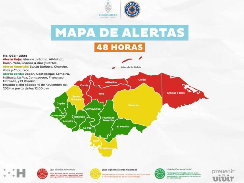 Honduras sigue en alerta por las constantes lluvias.