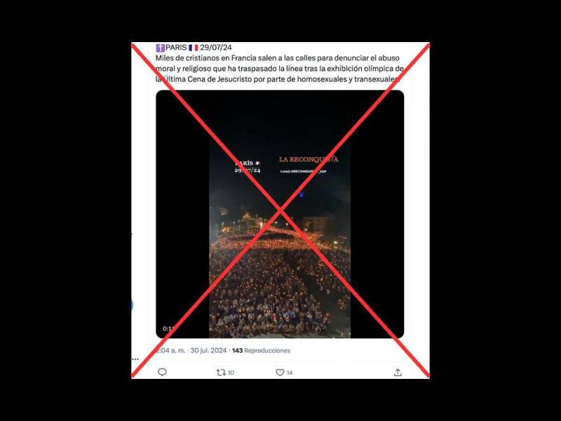 Captura de pantalla a una publicación de X/Twitter hecha el 1 de agosto de 2024.