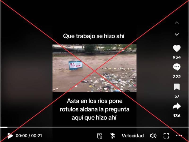 Captura de pantalla realizada a una publicación de TikTok.