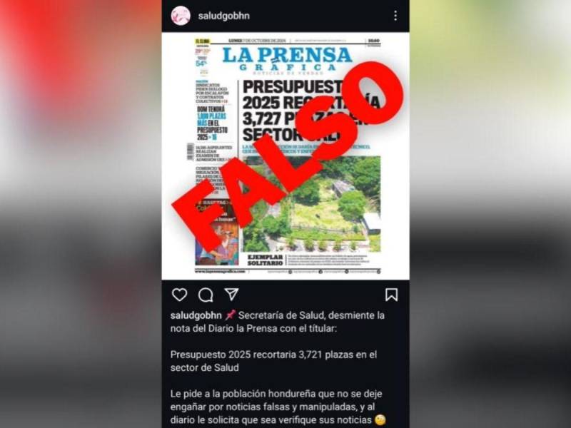 Salud desmiente por error información publicada por La Prensa Gráfica