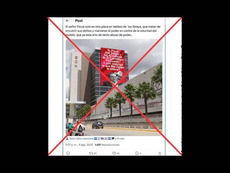 Captura de pantalla a una publicación en X/Twitter realizada el 14 de agosto de 2024.