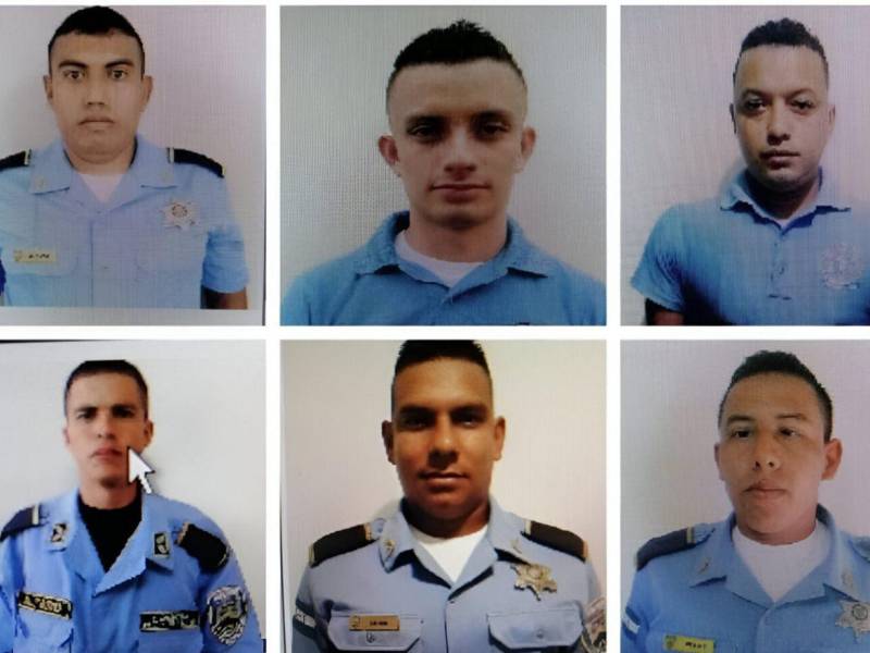 Los agentes condenados son Adin Noel Morales Zelaya, Kevin Ariel Gonzales Chávez, Óscar Rolando Casco Banegas, Henry Antonio Murillo, Rosell Obed Alfaro Joaquin y Erick Eucebio Sauceda Alonzo.