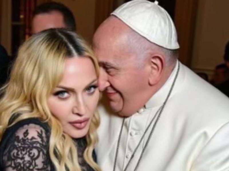 Esta fue la primera imagen compartida por Madonna junto al papa Francisco.