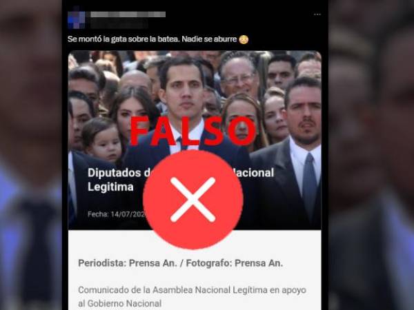 Captura de pantalla de la información circulando en redes sociales el 14 de julio.