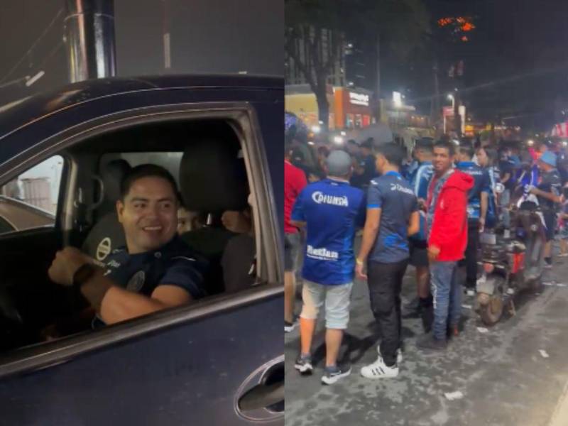 Los aficionados llenaron la avenida Circunvalación en minutos, tras conocer la victoria azul.