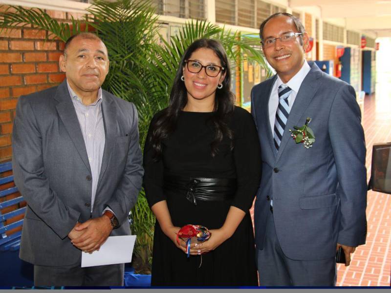 Eneas Portillo, Kenia Vargas y Erick Castellanos.