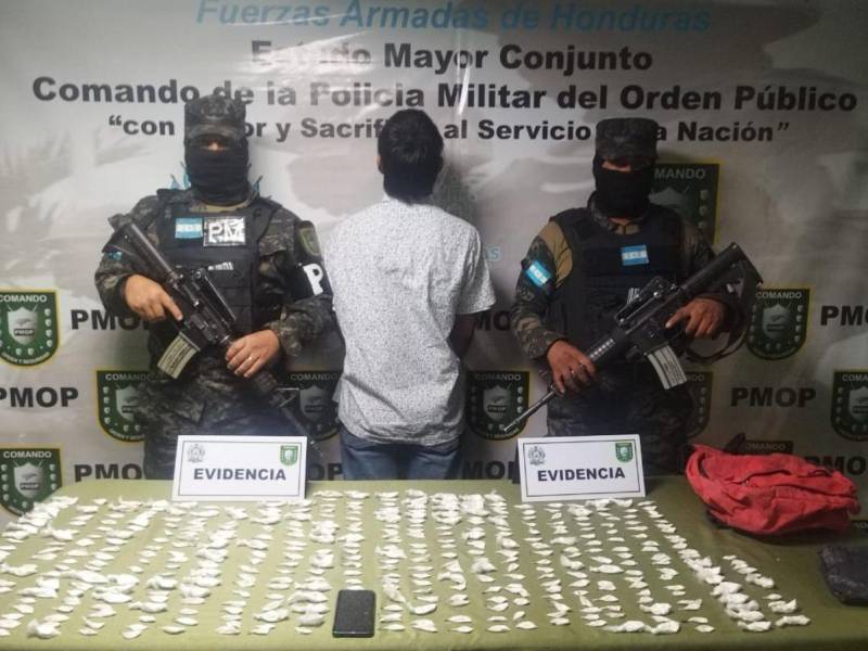 Con 400 bolsas de cocaína detienen a menor de edad en Tegucigalpa