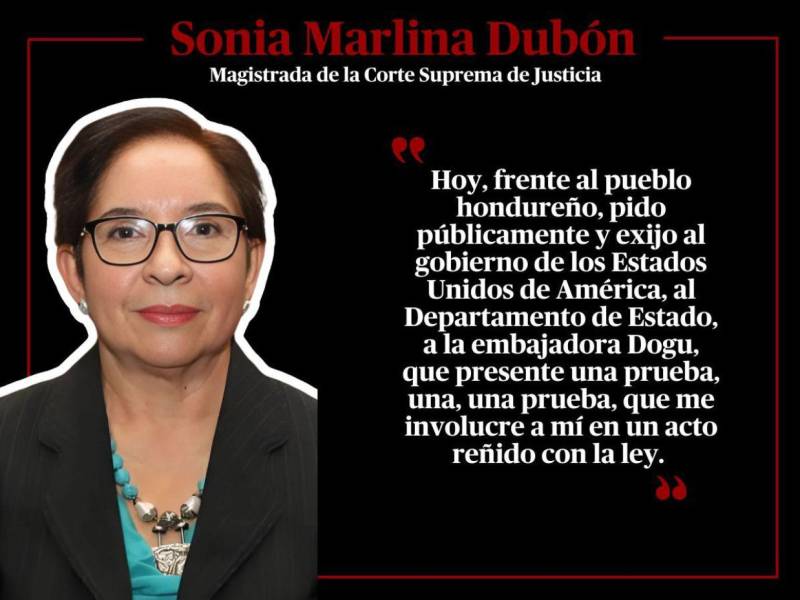 Sonia Marlina Dubón argumentó que su inclusión en la Lista Engel se debe a que ellas siempre se ha opuesto a las ZEDE. Aquí las frases más relevantes de su declaración.