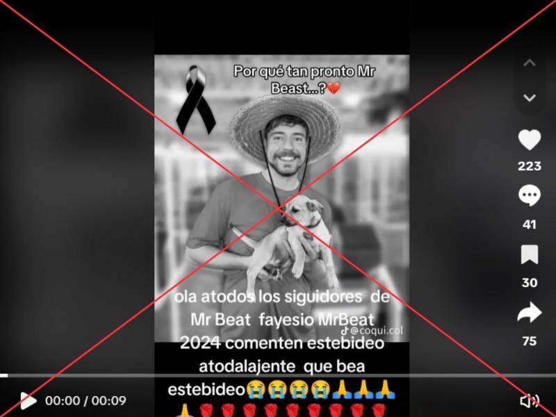 Captura de pantalla a una publicación de TikTok hecha el 24 de noviembre de 2024.