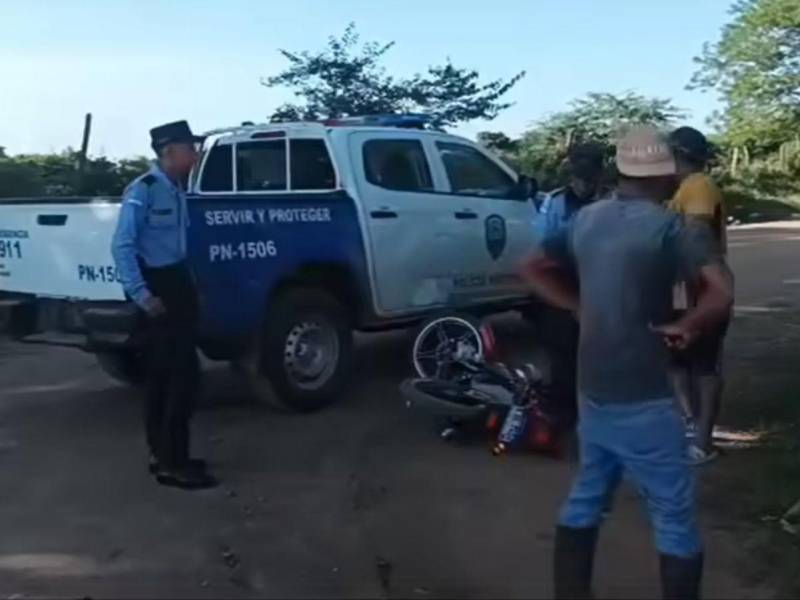 Menor resulta herido tras ser embestido por una patrulla junto a su padre en Olancho