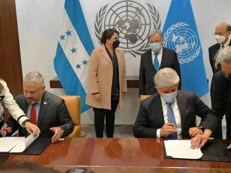 La presidenta Xiomara Castro se reunió con el secretario general de la ONU, António Guterres.