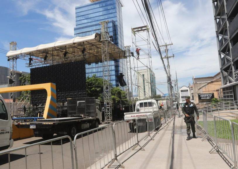 Crean escenarios frente a Casa Presidencial y Congreso Nacional para recibir a colectivos de Libre