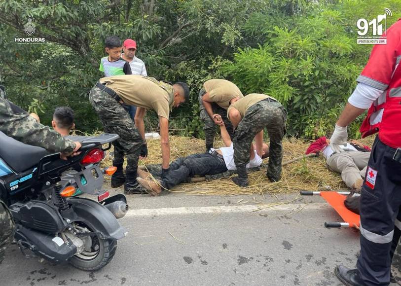 Las primeras imágenes del fatal accidente en carretera a Olancho