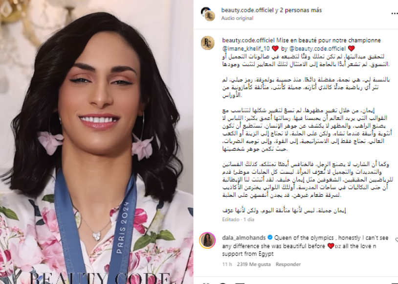 Imane Khelif y su cambio de look luego de ganar medalla de oro en París 2024