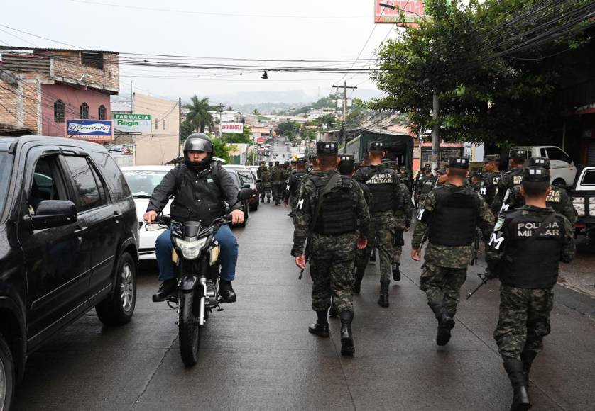 Imágenes del despliegue de militares para combatir el crimen en Honduras