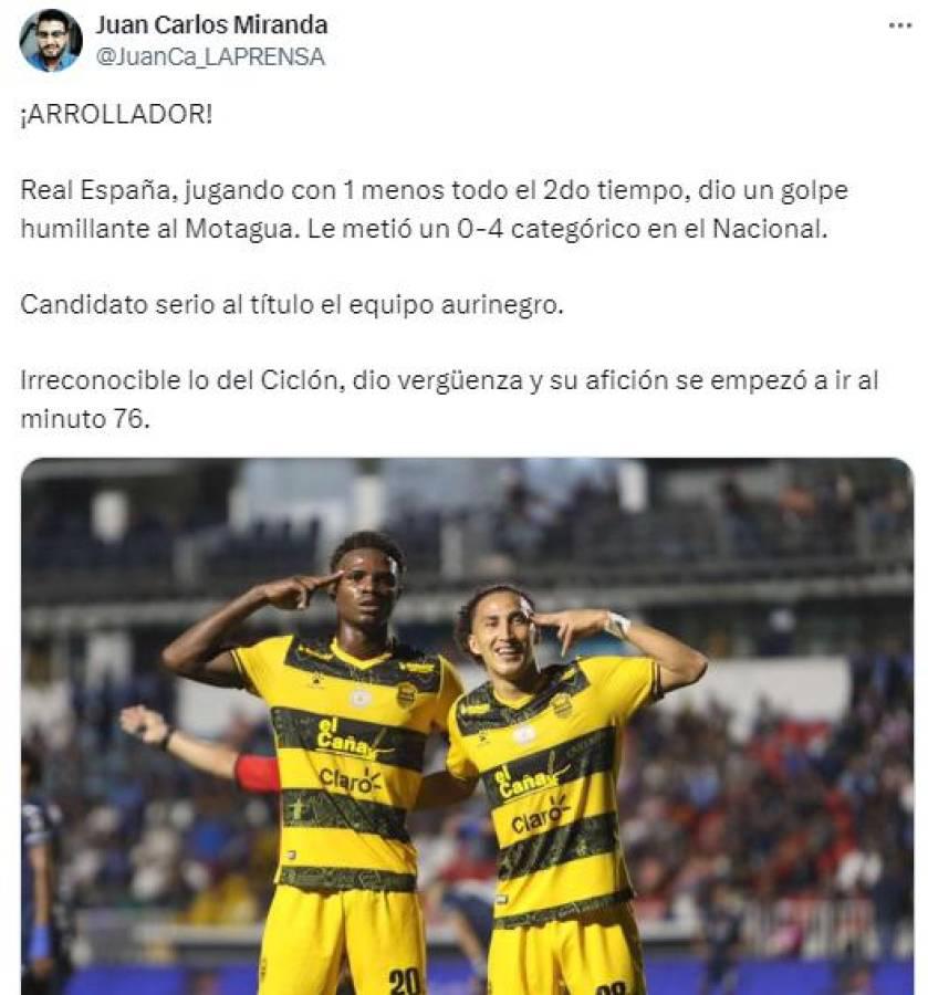 Prensa se rinde ante Real España tras golear a Motagua y esto dicen de Diego Vazquez