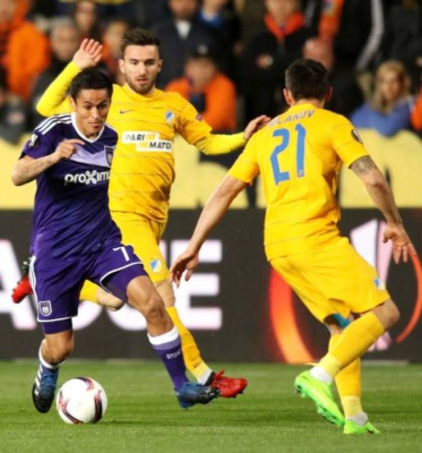 Andy Nájar y Anderlecht triunfan ante el Apoel en la ida de los octavos de la Europa League