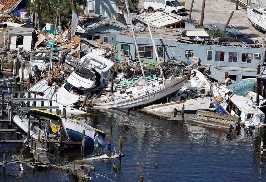 Imágenes aéreas muestran la devastación que dejó Ian en Florida