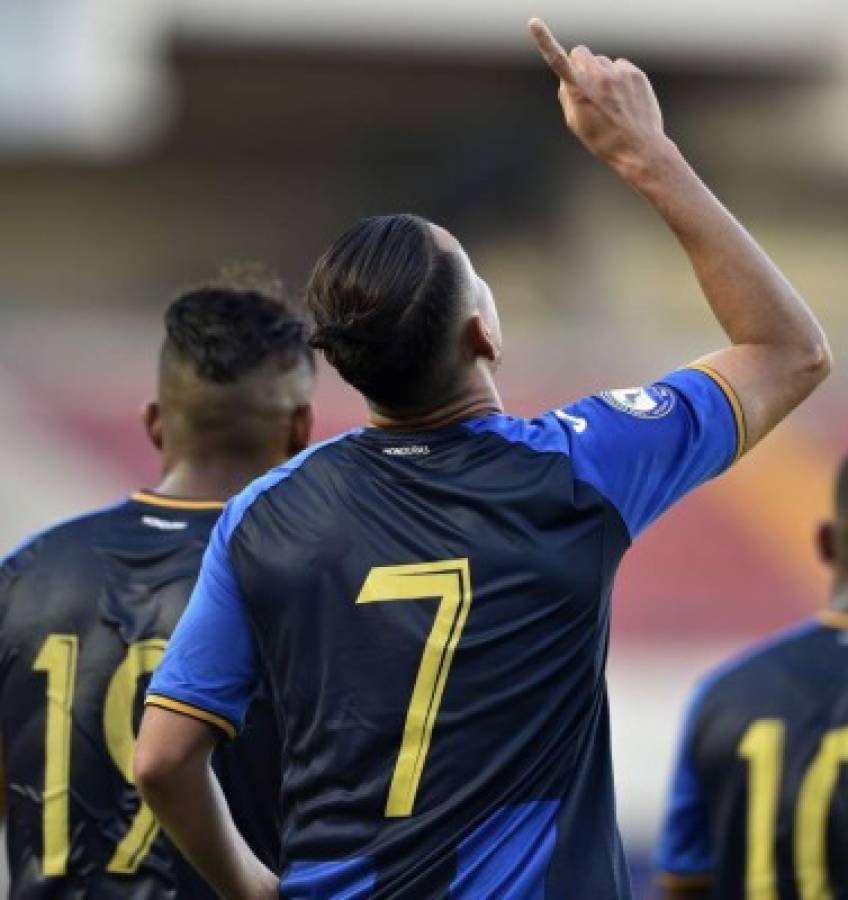 Erick Andino Portillo puso el 2-1 para Honduras en el inicio del camino de La H en la Copa Uncaf (AFP /El Heraldo Honduras / Deportes EL HERALDO)